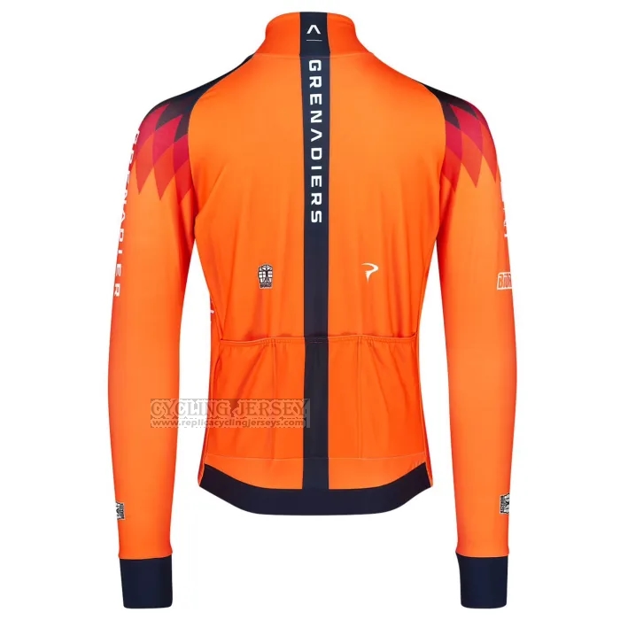 2023 Cycling Jersey Ineos Grenadiers Orange Long Sleeve and Bib Short